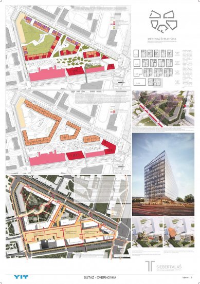 Cvernovka - výsledky mezinárodní architektonicko-urbanistické soutěže - Návrh č. 9 - foto: SIEBERT + TALAŠ