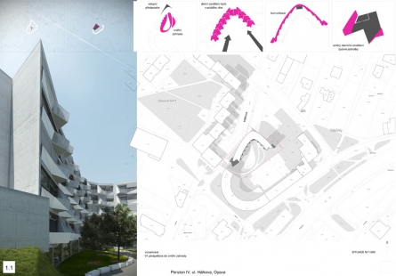 Pension for Seniors in Opava - selection of unappreciated projects - Competition Proposal No. 16 - foto: MASPARTI - Ing. arch. Pavel Martinka, MSc. Ondřej Spusta