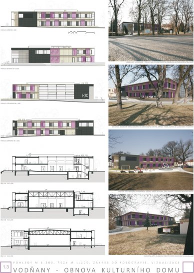 Revitalizace kulturního domu ve Vodňanech - výběr neoceněných projektů - foto: Archcon ateliér