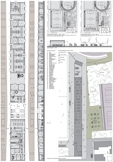 Operating building of the municipal stadium in Semily - competition results - 1. Price: Echorost Architects – Ing. arch. March. Jiří Pavlíček, Ing. arch. Jaroslav Hulín