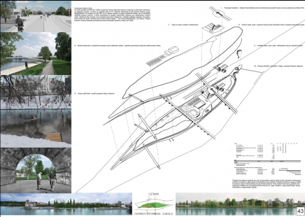 Proposal for the utilization and development of the Štvanice Island area in Prague - competition results - 3rd prize: MOBA studio s.r.o.