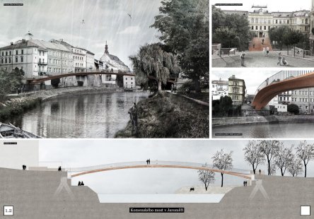 Komenského Bridge in Jaroměř – competition results - Reward (8,000 CZK): Lutz Schöne, Jiří Vraj et al., Zdeněk Chmel, Miroslav Malý, Petr Malý