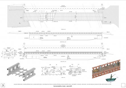 Komenského Bridge in Jaroměř – competition results - 2nd place: Marek Blank, Petr Tej, Alena Tejová, Vít Havlíček, Milan Petřík