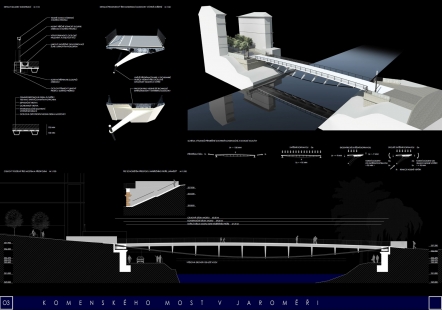 Komenského Bridge in Jaroměř – competition results - 3rd prize: František Denk, Zuzana Hanušková, Radim Pavlík, Jaroslav Kosek, Ondřej Paulát