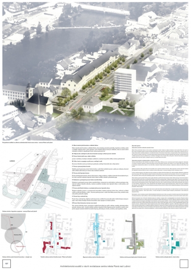 Revitalization of the city center of Planá nad Lužnicí - competition results - foto: 1. cena: Studio P, Atelier Vltava s.r.o.