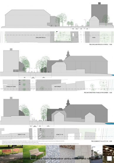 Revitalization of the city center of Planá nad Lužnicí - competition results - foto: Odměna: MOBA studio s.r.o.