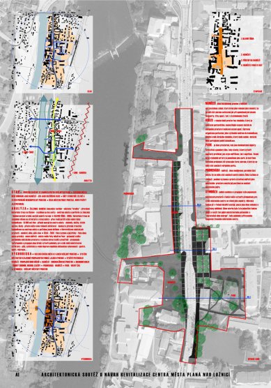 Revitalization of the city center of Planá nad Lužnicí - competition results - foto: Odměna: Atelier A8000 spol. s.r.o.