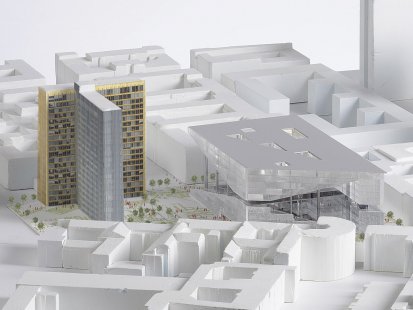 New headquarters of the publisher Springer in Berlin - competition projects - foto: Proposal from OMA. Image Courtesy of Axel Springer SE