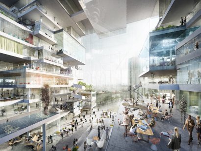 New headquarters of the publisher Springer in Berlin - competition projects - foto: Proposal from Büro-OS. Image Courtesy of Axel Springer SE