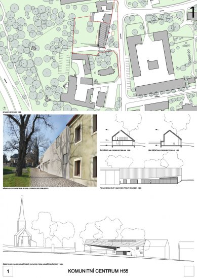 Community Center Hloubětínská 55 - competition results - Reward – Proposal No. 14 - foto: CUBOID ARCHITEKTI – Ing. arch. Aleš Papp, Ing. arch. Milan Vít, Ing. arch. Magdaléna Pappová, Ing. arch. Ondřej Zavřel, Ing. arch. Jiří Kolomazník – Praha / Česká republika