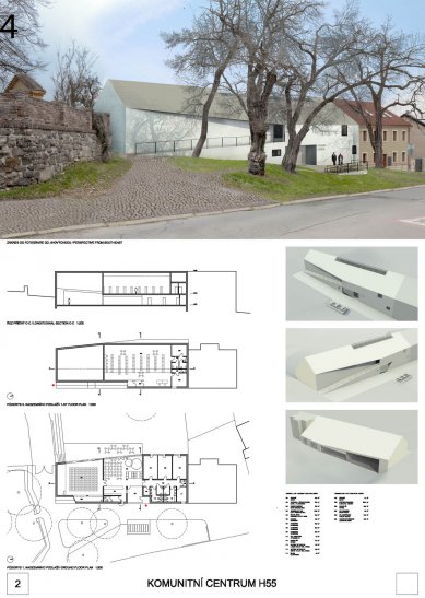 Community Center Hloubětínská 55 - competition results - Reward – Proposal No. 14 - foto: CUBOID ARCHITEKTI – Ing. arch. Aleš Papp, Ing. arch. Milan Vít, Ing. arch. Magdaléna Pappová, Ing. arch. Ondřej Zavřel, Ing. arch. Jiří Kolomazník – Praha / Česká republika