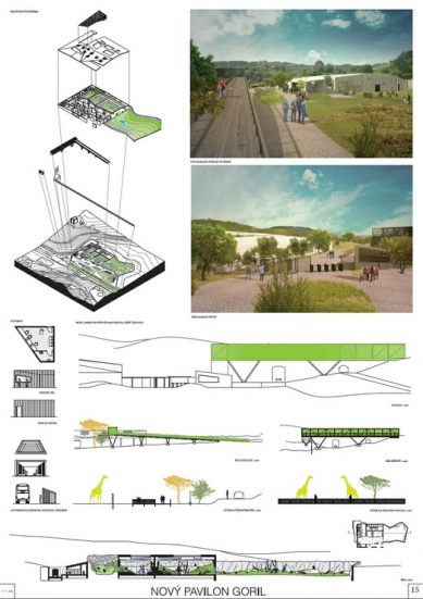 New Gorilla Pavilion in Prague Zoo - Competition Results - 3. prize - foto: Mjölk s. r. o. 