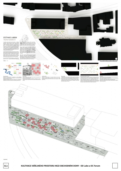 Cultivation of Public Space in Ústí nad Labem - Competition Results - 3rd prize - foto: Atelier KM(0) – Kilometrezero, Alvaro Garcia Mendive, Jan Kudlička 