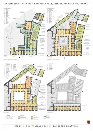 Revitalization of the Dominican Monastery in Cheb - competition results - 3rd price – proposal no. 15 - foto: Masák & Partner, s.r.o.