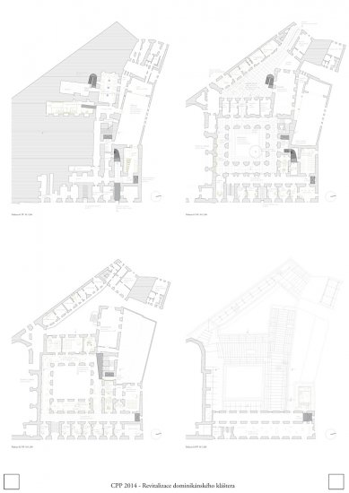 Revitalization of the Dominican Monastery in Cheb - competition results - 2nd price – proposal no. 2 - foto: Michal Říha, Tadeáš Říha, Martin Špičák, Kateřina Frejlachová