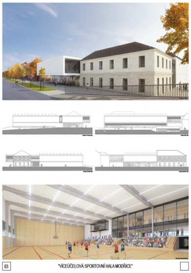 Multi-purpose sports hall Modřice - competition results - 3rd prize - foto: Atelier 38 s.r.o.