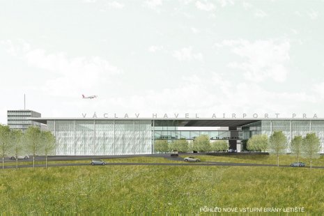 Space in front of terminals 1 and 2 of Václav Havel Airport Prague - competition results - 3. increased price - foto: CMC architects – Atelier DUA – Jan Mužík