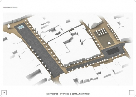 Revitalization of the historic center of the city of Písek - results of the competition - 3rd prize