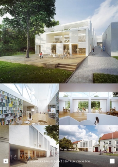 Library and Community Center in Úvaly - competition results - 1. price - foto: A.LT Architekti