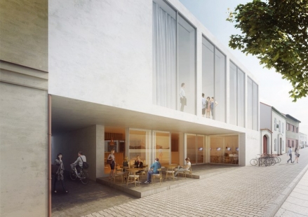 Library and Community Center in Úvaly - competition results - 1. price - foto: A.LT Architekti