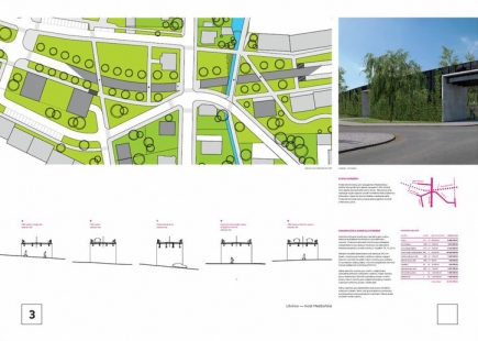 Solution for the bridge over Mezibořská Street in Litvínov - competition results - Reward - foto: Refuel s.r.o. / Ing. arch. Kamila Petráková, Ing. arch. Denisa Kyselicová, Ing. arch. Zbyněk Ryška, Ing. arch. Jan Skoupý 