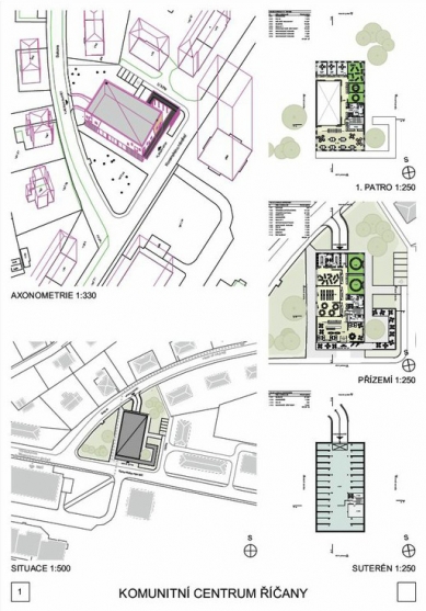 Community Center Říčany - competition results - 2nd prize - foto: AF atelier s.r.o.