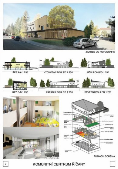 Community Center Říčany - competition results - 2. prize - foto: AF atelier s.r.o.