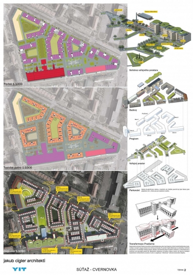 Cvernovka - results of the international architectural-urban competition - Proposal No. 10 - foto: Jakub Cigler Architekti