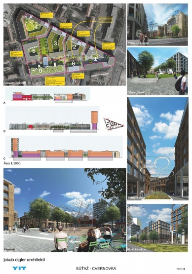 Cvernovka - results of the international architectural-urban competition - Proposal No. 10 - foto: Jakub Cigler Architekti