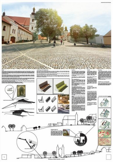 Revitalization of Palacký Square in Lomnice - competition results - 2nd price - foto: Ing.arch. Ivo Pavlík, Ing.arch. Vratislav Ansorge, Ing.arch. Lucie Kadrmanová Chytilová  