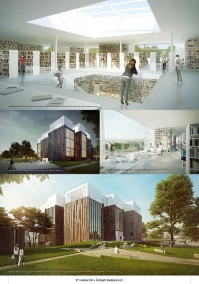 Completion of the South Bohemian Research Library - competition results - 3rd place - foto:  Projektil Architekti a.r.o.