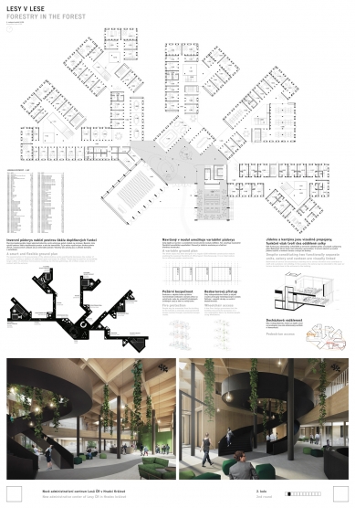 New Administrative Center of Czech Forests - Competition Results - 1. price - foto: CHYBIK + KRISTOF ASSOCIATED ARCHITECTS s. r. o. + K4 ARCHITECTS & ENGINEERS + Ing. Ivo Stolek