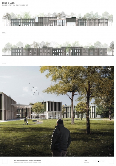 New Administrative Center of Czech Forests - Competition Results - 1. price - foto: CHYBIK + KRISTOF ASSOCIATED ARCHITECTS s. r. o. + K4 ARCHITECTS & ENGINEERS + Ing. Ivo Stolek