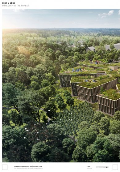 New Administrative Center of Czech Forests - Competition Results - 1. price - foto: CHYBIK + KRISTOF ASSOCIATED ARCHITECTS s. r. o. + K4 ARCHITECTS & ENGINEERS + Ing. Ivo Stolek