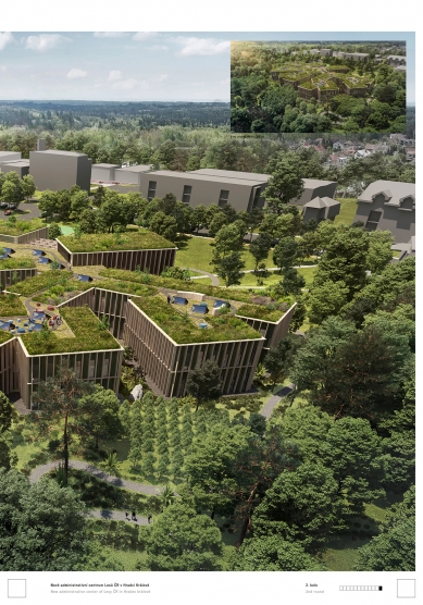 New Administrative Center of Czech Forests - Competition Results - 1. price - foto: CHYBIK + KRISTOF ASSOCIATED ARCHITECTS s. r. o. + K4 ARCHITECTS & ENGINEERS + Ing. Ivo Stolek