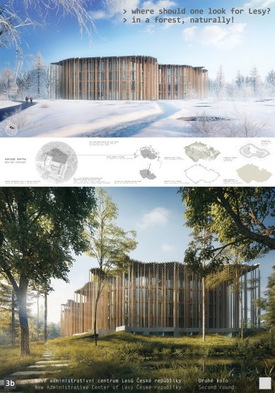 New Administrative Center of Czech Forests - Competition Results - 3rd prize - foto: DAM architekti s. r. o.