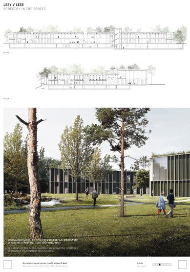 New Administrative Center of Czech Forests - Competition Results - 1. price - foto: CHYBIK + KRISTOF ASSOCIATED ARCHITECTS s. r. o. + K4 ARCHITECTS & ENGINEERS + Ing. Ivo Stolek