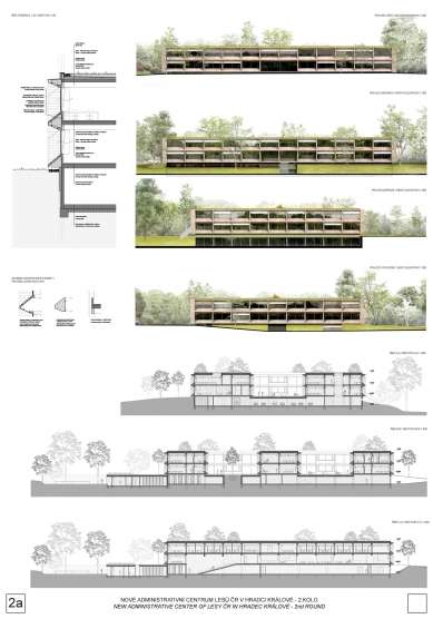 New Administrative Center of Czech Forests - Competition Results - 2nd price - foto: Ing. arch. Sosna, Ing. arch. Straka, Atelier bod architekti s.r.o., Ing. Svoboda