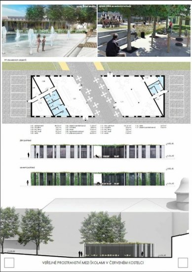 Public Space in Červený Kostelec - Competition Results - 3rd prize - foto: Mgr. inz. arch. kraj. Katarzyna Dorda, Ing. arch. Šárka Ullwerová, Ing. Jitka Ullwerová, Ing. arch. Martin Březina 