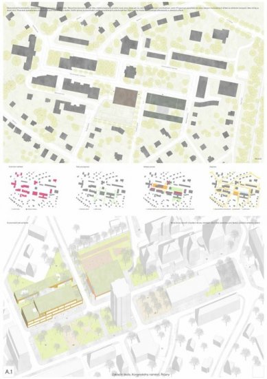 Elementary School Komenského Square in Říčany - competition results - 1. price - foto: Rusina Frei architekti