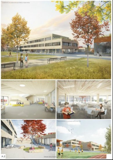 Elementary School Komenského Square in Říčany - competition results - 1. price - foto: Rusina Frei architekti