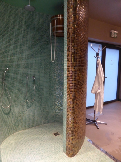 Utilization of mosaics in pools and wellness - Wellness at Penzion Jurášek