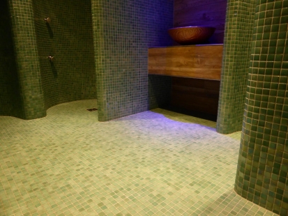 Utilization of mosaics in pools and wellness - Wellness at Penzion Jurášek