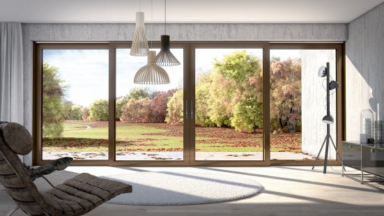 Plastový systém Schüco LivIngSlide nabízí jeden design rámů pro okna i dveře na terasu  - Nový posuvně-zdvižný systém Schüco LivIngSlide propojí interiér s domu s venkovní terasou.