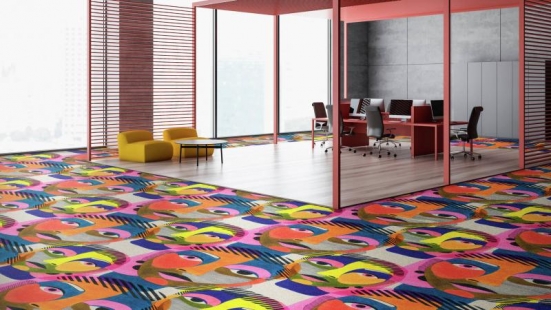 New collection of designer rugs with striking graphics