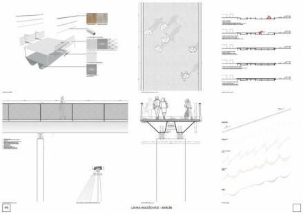 Lávka Holešovice - Karlín - competition results - 3rd place - foto: Ing.arch. Lukáš Landa, Arch. Pavel Rak 