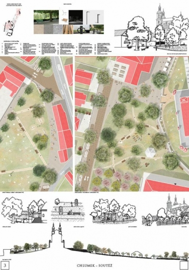 The hill of the pilgrimage church on Chlumek - competition results - Reward - foto: BY architects, spol. s r.o.