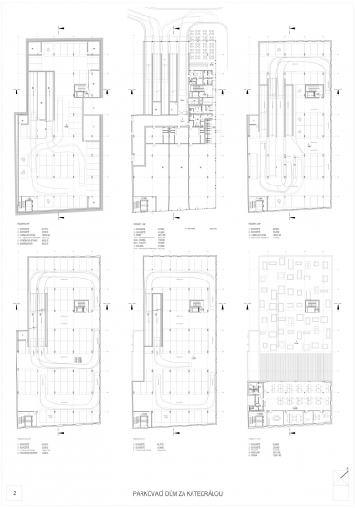 Parking house behind the cathedral in Ostrava - competition results - foto: Architekti Hrůša & spol., Ateliér Brno