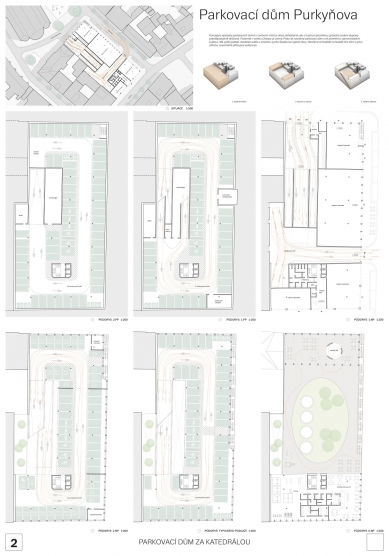 Parking house behind the cathedral in Ostrava - competition results - 2nd place - foto: OV ARCHITEKTI, s.r.o.