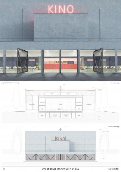 Reconstruction of the Grand Cinema in Zlín - competition results - 1st place - foto: re:architekti studio